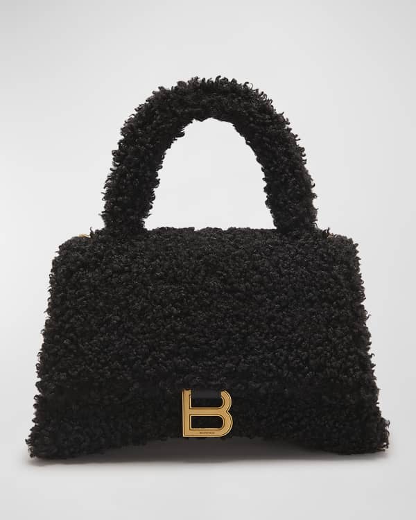 Balenciaga Hourglass XS Shiny Leather Top-Handle Bag | Neiman Marcus