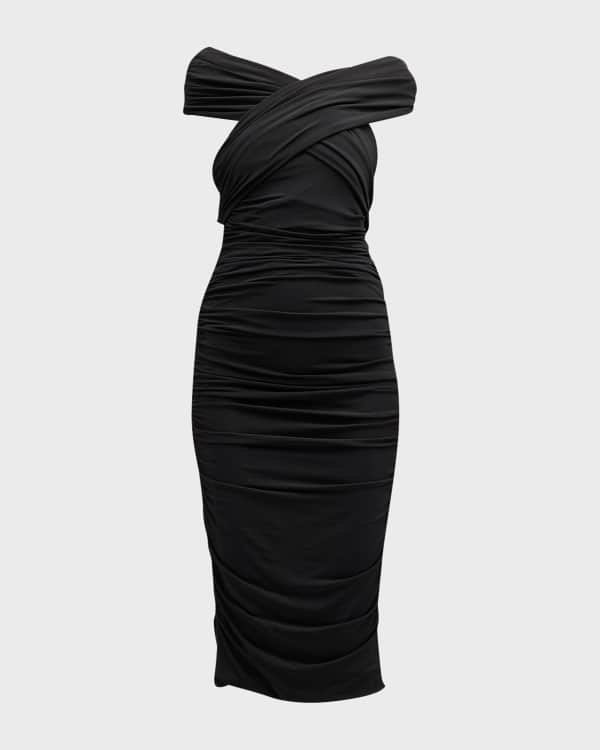 Leopard-Print Charmeuse Sheath Dress