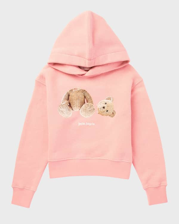 Balmain Girl's Logo Tape Pullover Hoodie, Size 12-16