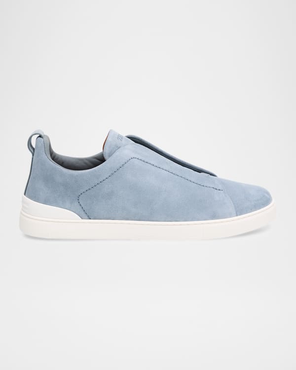 Men's Triple Stitch Deerskin Leather Sneakers