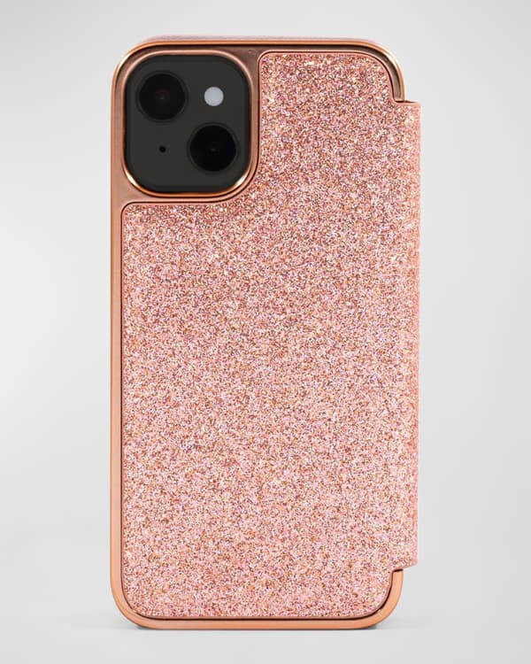 For Iphone 14 Pro Max Plus Csae Glitter Luxury Pu Leather Girly