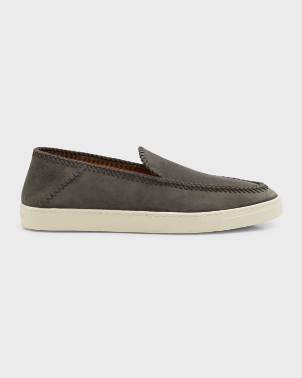 Giorgio Armani Men's Woven Leather Slip-On Shoes | Neiman Marcus