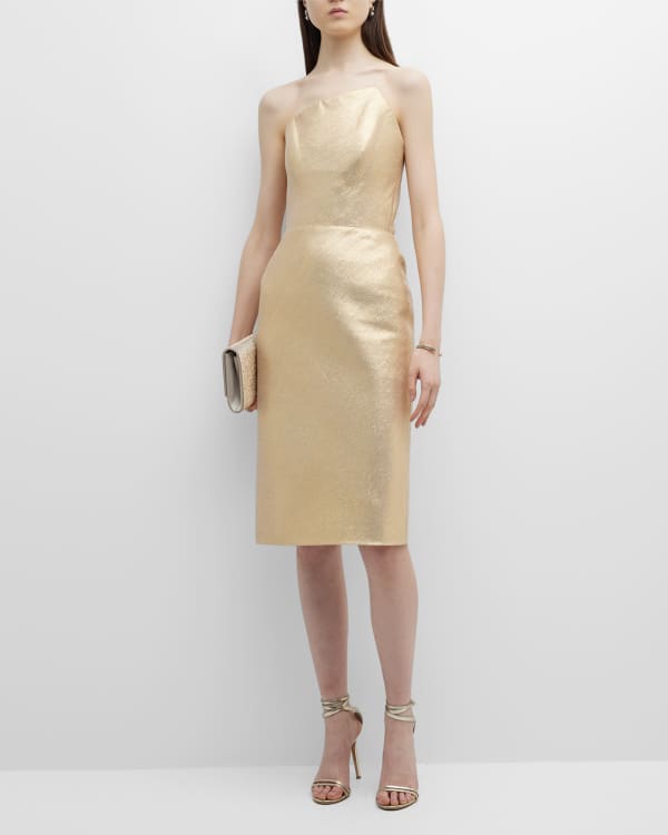 Portia and Scarlett's Captivating Strapless Sheath Dress: A Symphony of Feminine Elegance