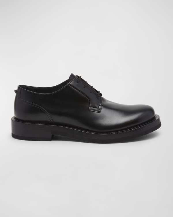 Alexander McQueen Men's Metal Spike Toe Leather Derby Shoes | Neiman Marcus