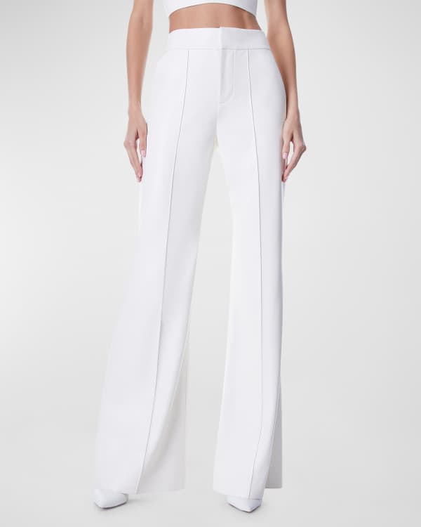 Buy Alexis Quince Crepe High Rise Straight-leg Pants - Lemon At 51% Off