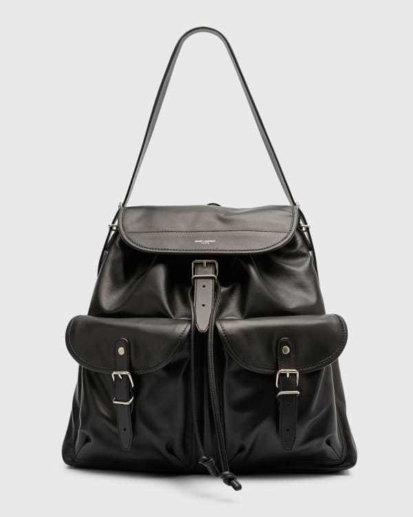 Saint Laurent Joe Quilted Lambskin Ysl Backpack Bag