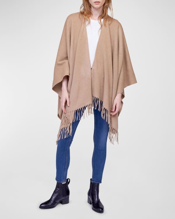Cynthia Rowley Oversize Fringe Capelet Neiman Marcus