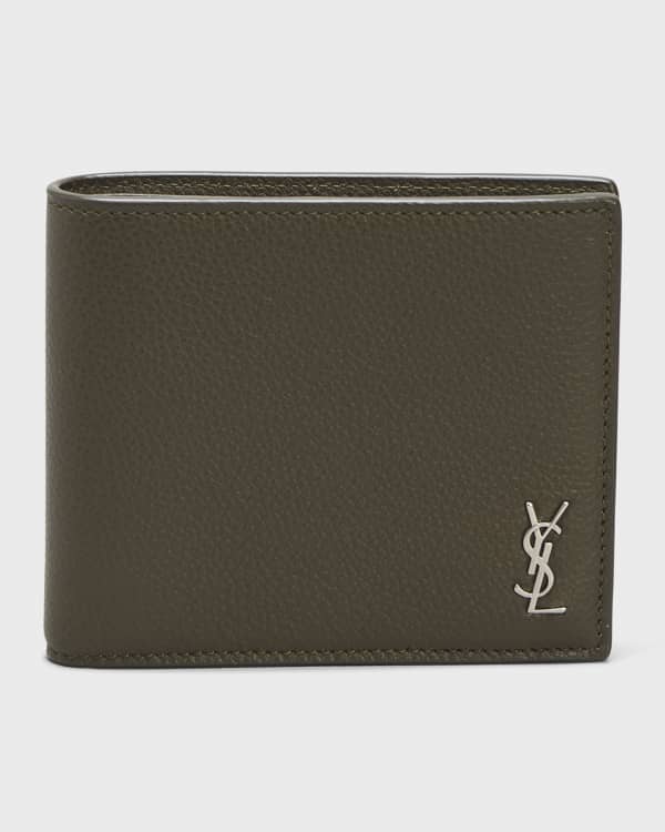 Louis Vuitton Dark Brown Leather Monogram Embossed Bifold Wallet