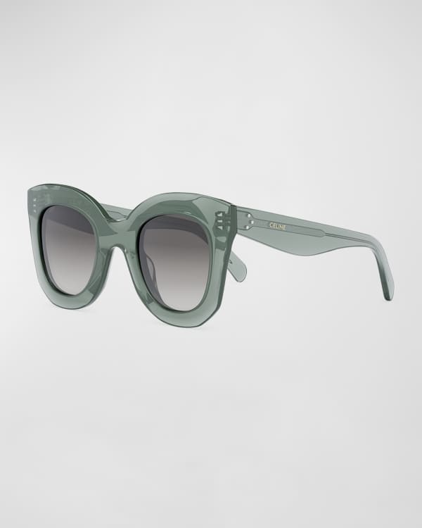 Celine Triomph Round Acetate Sunglasses | Neiman Marcus