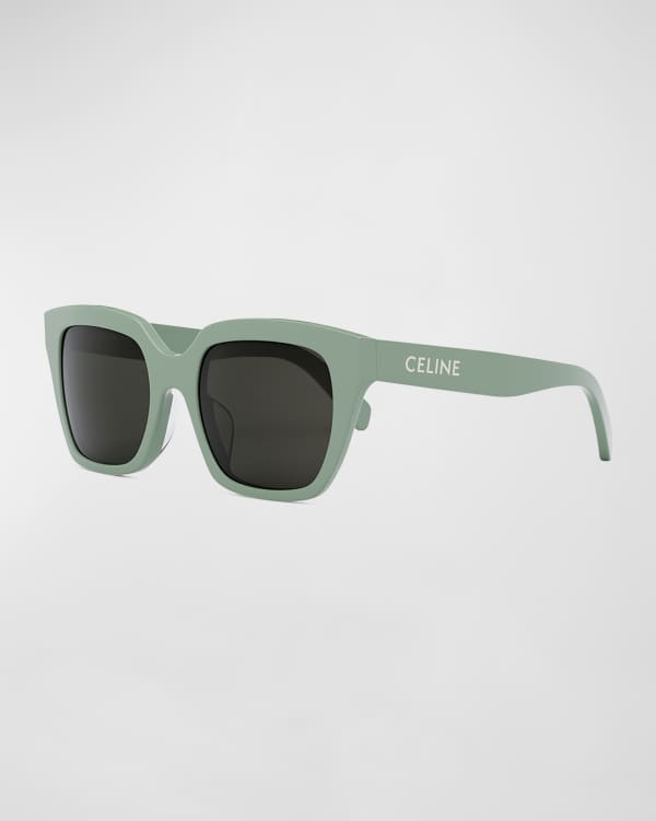 Celine Triomphe Rectangle Acetate Sunglasses Neiman Marcus