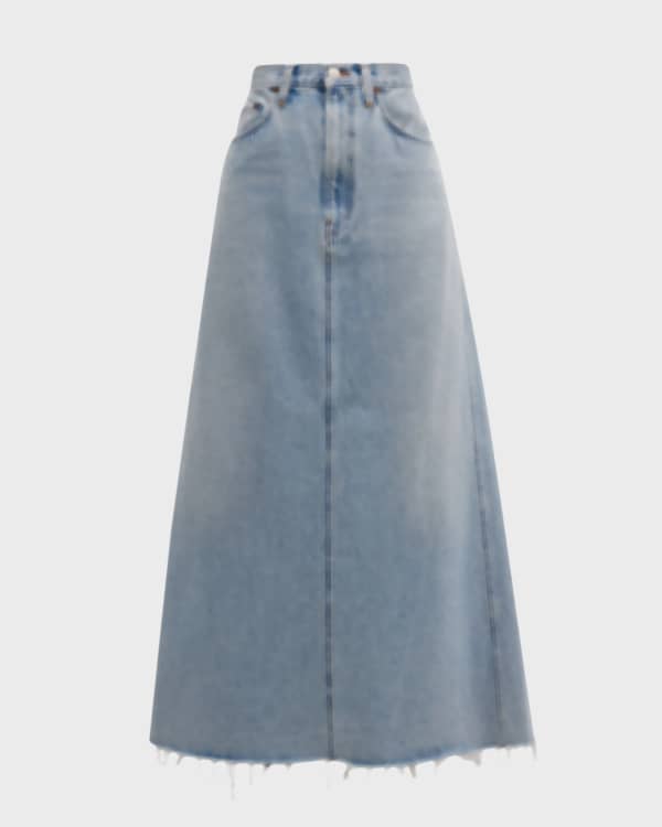 Agolde iris discount denim a-line skirt