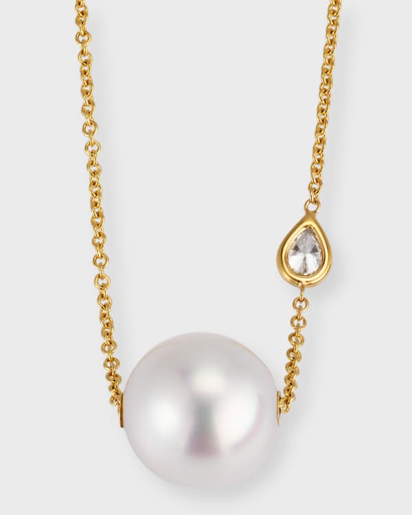 Mizuki Pearl Station Chain Choker Necklace Neiman Marcus