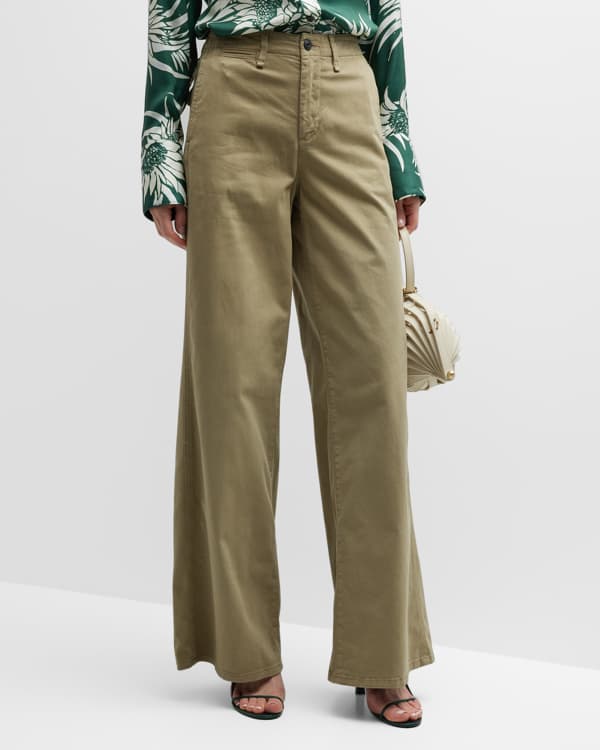 Shelly Wide Leg Twill Pant
