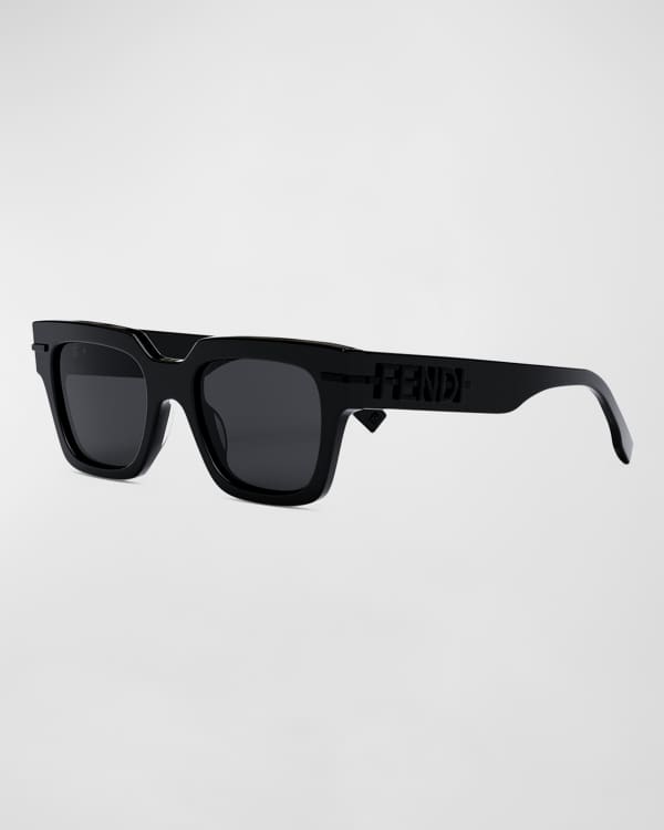 FENDI EYEWEAR Fendigraphy oversized square-frame acetate and gold