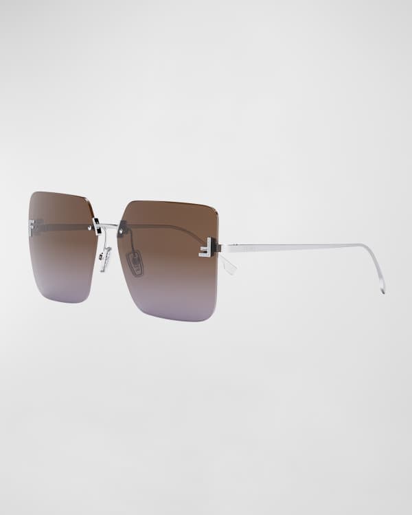 Aviator sunglasses Fendi Gold in Metal - 30983056