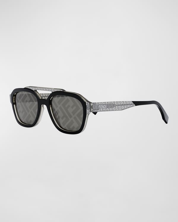 Fendi Men's FF-Monogram Square Sunglasses