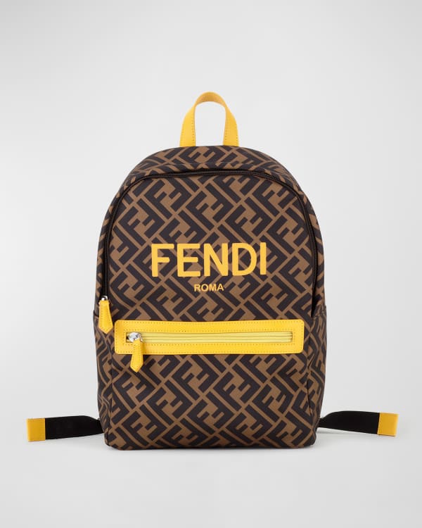 Fendi Kid's 3D Embossed Monogram Backpack