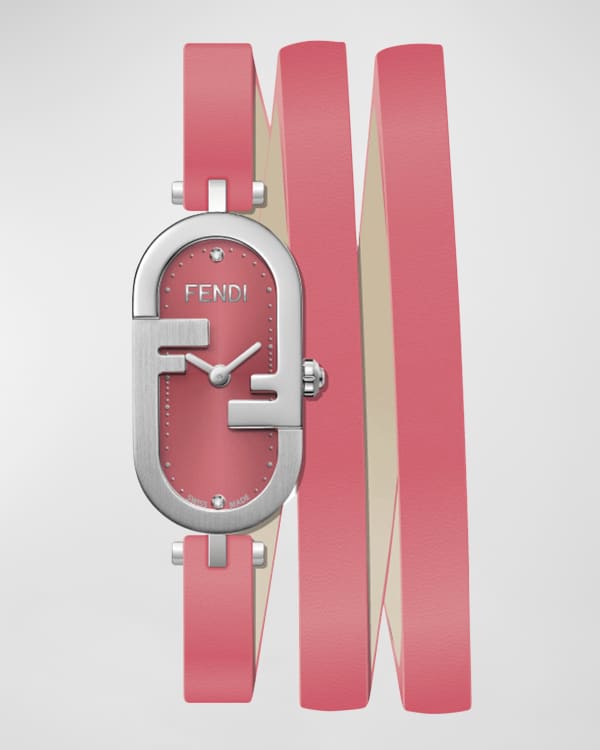 【在庫有】 Fendi Marcus Neiman | Pink Watch, Strap Leather Selleria 36mm 時計