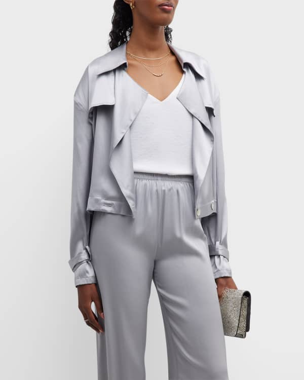 L'agence Women's Esme Bead-embellished Jacket - White Silver - Size 4