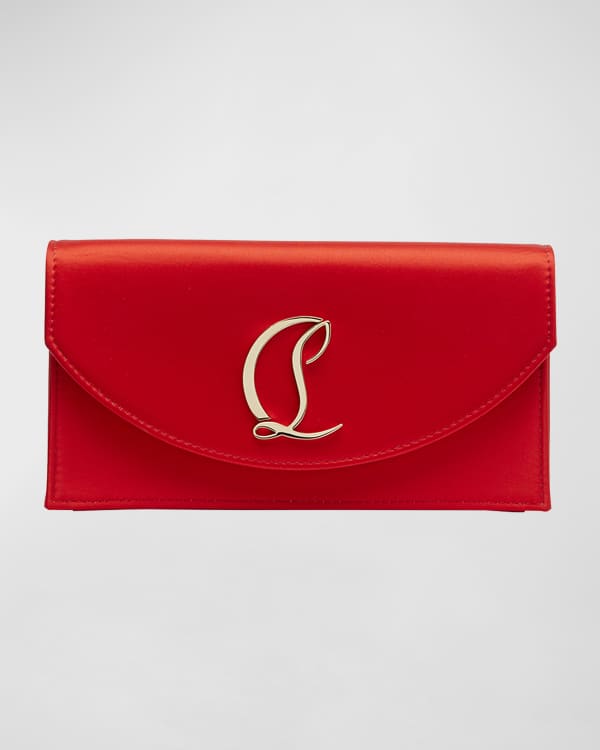 Christian Louboutin Unisex Blended Fabrics Street Style Leather Logo  Clutches