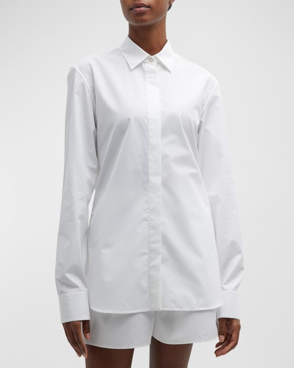 THE ROW Luka Oversized Collared Shirt | Neiman Marcus