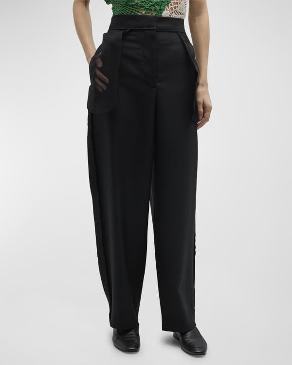 THE ROW Gala Wide-Leg Crepe Pants