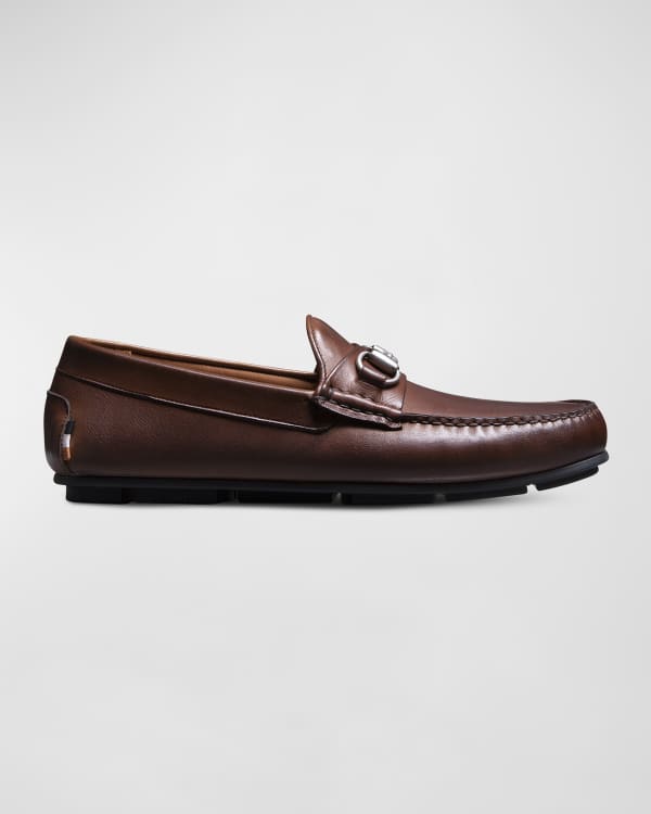 Olukai Men s Kulana Leather Slip On Loafers Dark Brown Neiman Marcus