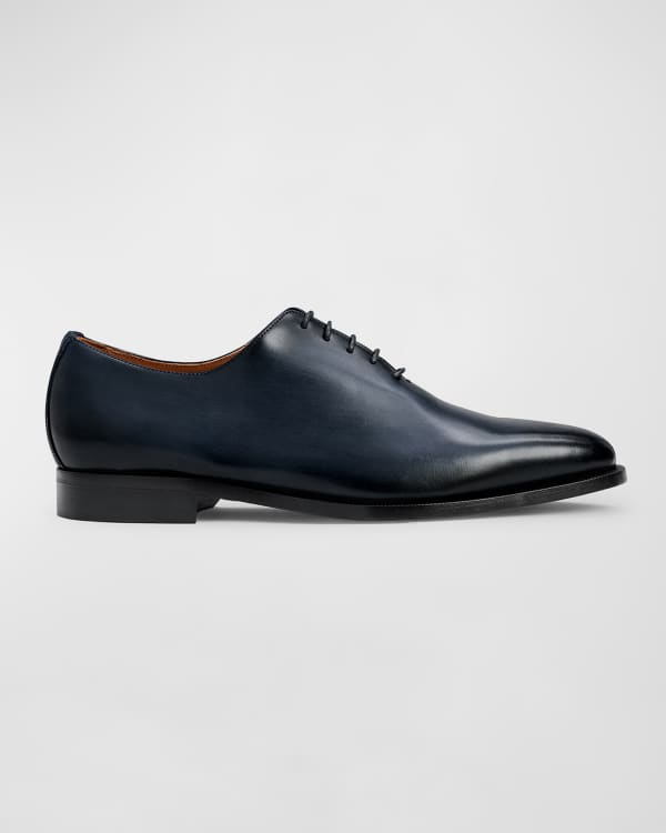 Ferragamo Men's Spencer Leather Derby Shoes | Neiman Marcus