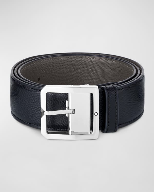Montblanc Men's Reversible Leather Buckle Belt | Neiman Marcus