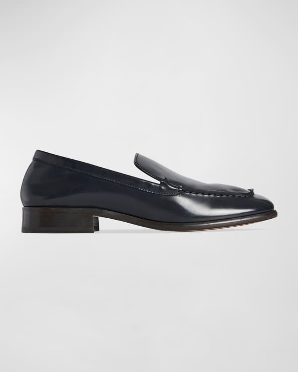 Ranger Leather Derby Shoes in Black - The Row