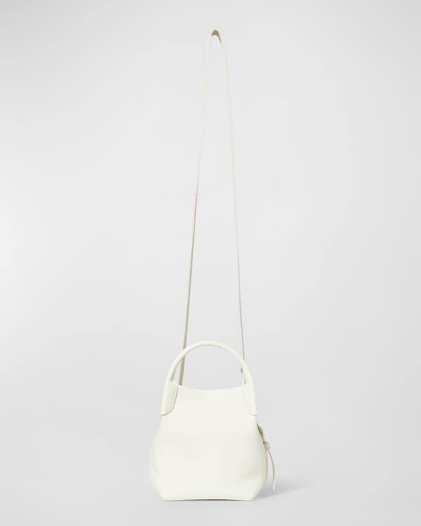 Loro Piana Extra Pocket L19 Leather Crossbody Bag in White