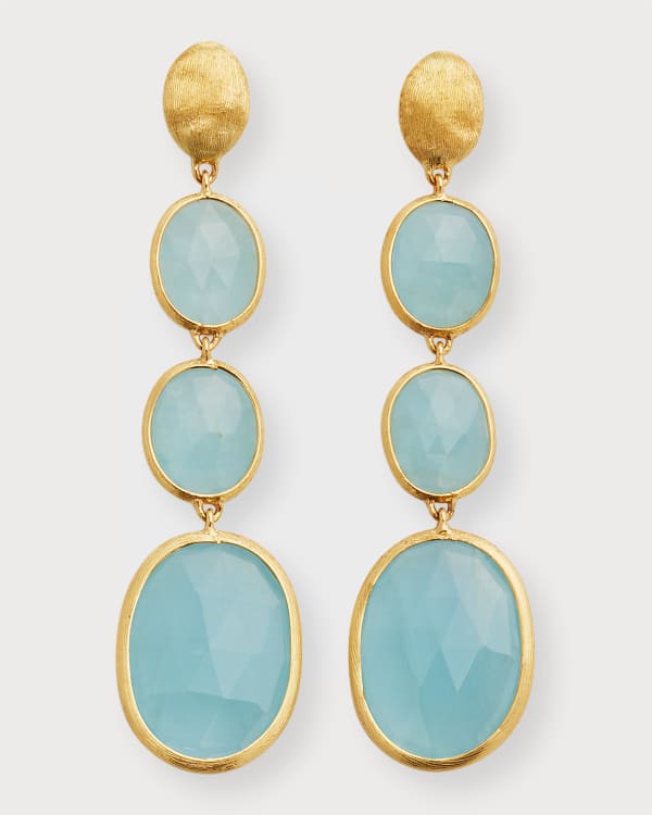 Marco Bicego Africa 18K Gold Two-Drop Earrings | Neiman Marcus
