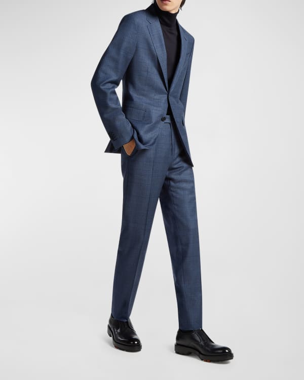 ZEGNA Men's Tonal Check Wool Suit | Neiman Marcus