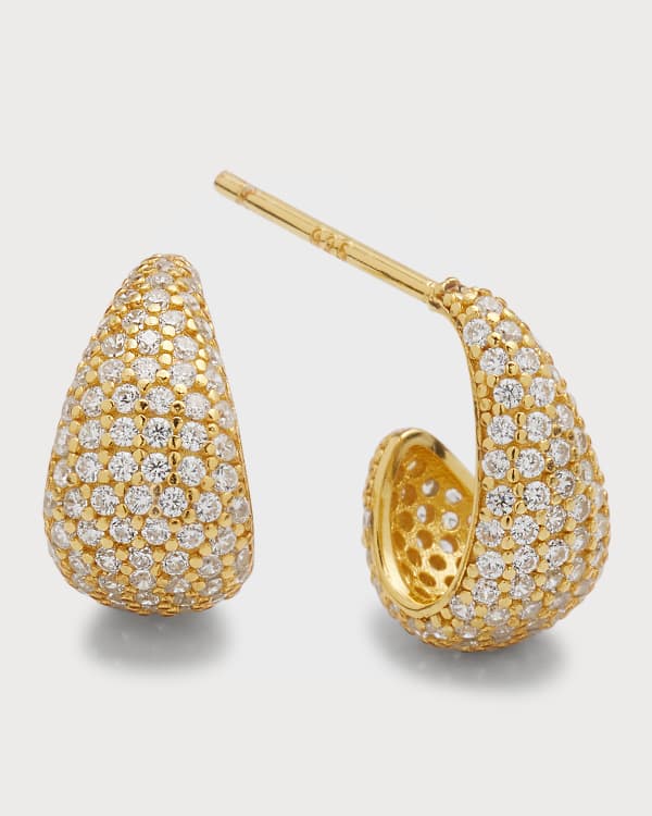 Dalilah medium tube shop hoop earrings