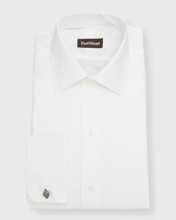 ZEGNA Men's Woven Pique Tuxedo Shirt | Neiman Marcus