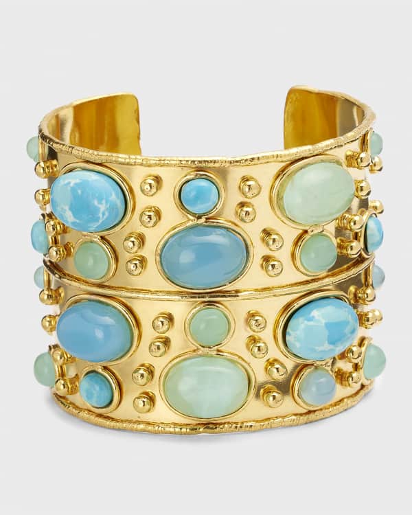 M.C.L. by Matthew Campbell Laurenza Wood Multi Pearl Cuff Bracelet Neiman Marcus