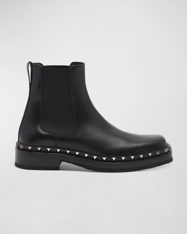 Roman Stud Leather Chelsea Boots