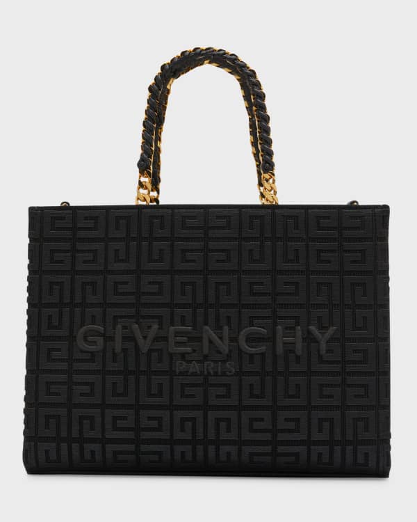 B-Army monogrammed jacquard and leather tote bag black - Women