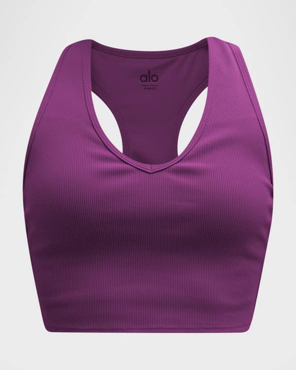 Alo Yoga Micro Waffle Cropped Henley Top