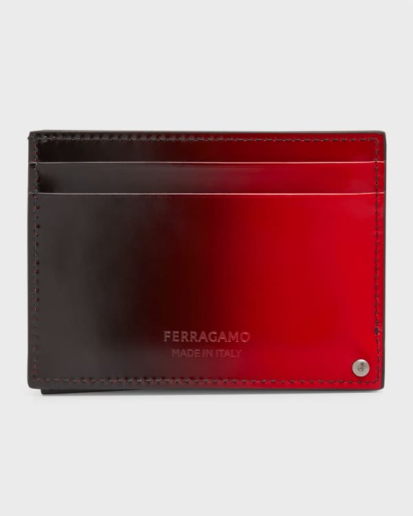 Ferragamo Men Gancini Credit Card Holder Black