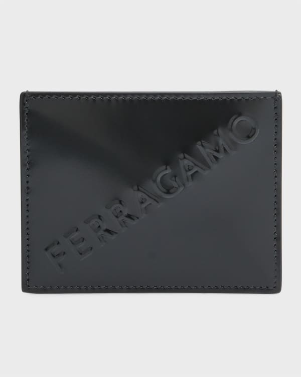 Ferragamo Copper leather card holder