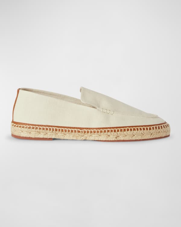 Loro Piana Men's Sea Summer Walk Raffia Espadrilles | Neiman Marcus