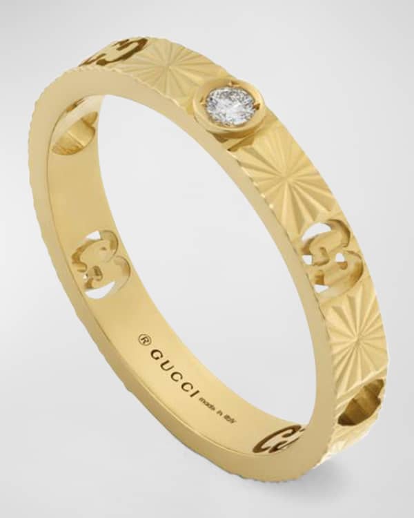 Gucci Icon Star and Diamond Ring in Yellow Gold Neiman Marcus
