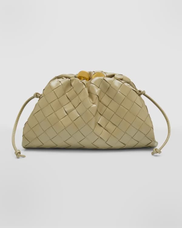 Bottega Veneta Mini Intrecciato Leather Crossbody Bag 1520 Taupe-Gold