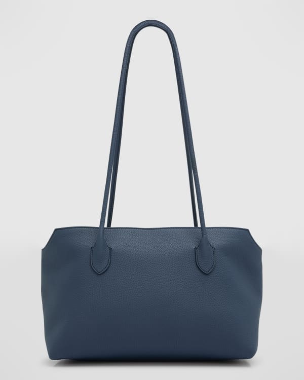 Jil Sander Women Two-Tone Canvas And Leather Medium Empire Shoulder Bag