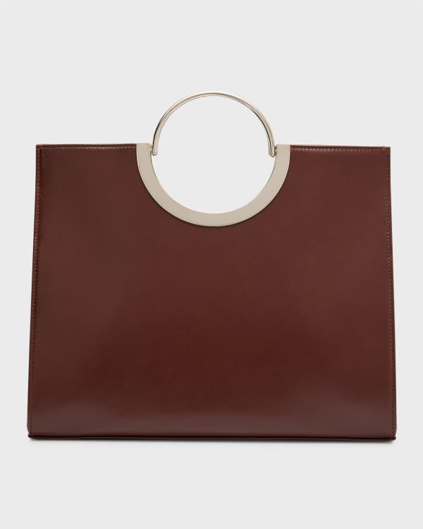 The Row Margaux 17 Buckled Suede Tote