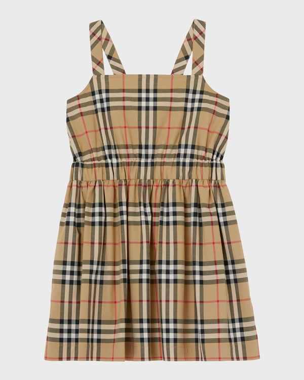 Monogram cotton & silk voile dress - Burberry - Girls