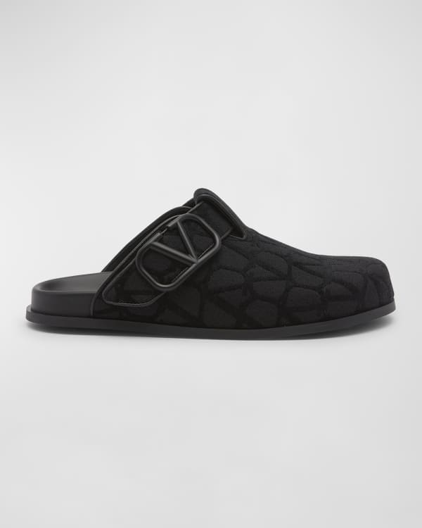 Valentino Garavani Men's Roman Stud Turtle Rubber Clogs | Neiman Marcus