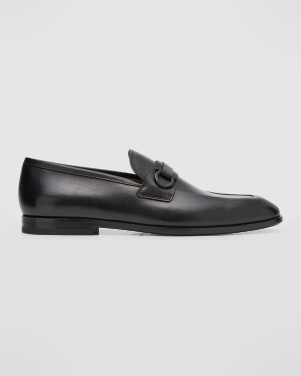 Donald Pliner Men's Tanner Suede-Leather Loafers | Neiman Marcus