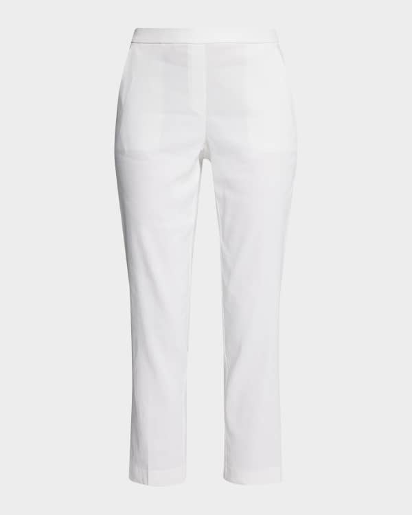 Linen-Blend High-Waist Pull-On Pant in Trousers